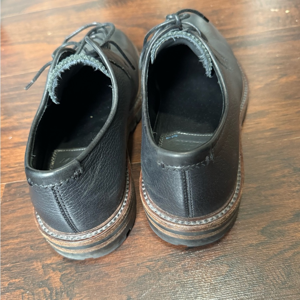 Aquatalia Men’s Leon Black Leather Lace Up Waterproof Shoes Size 9 - Picture 5 of 8